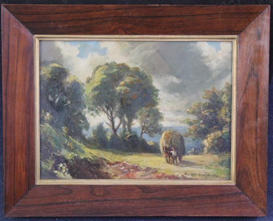 Frank Ernest Beresford (1881-1967) Haycart in a landscape, 10 x 13.5in.